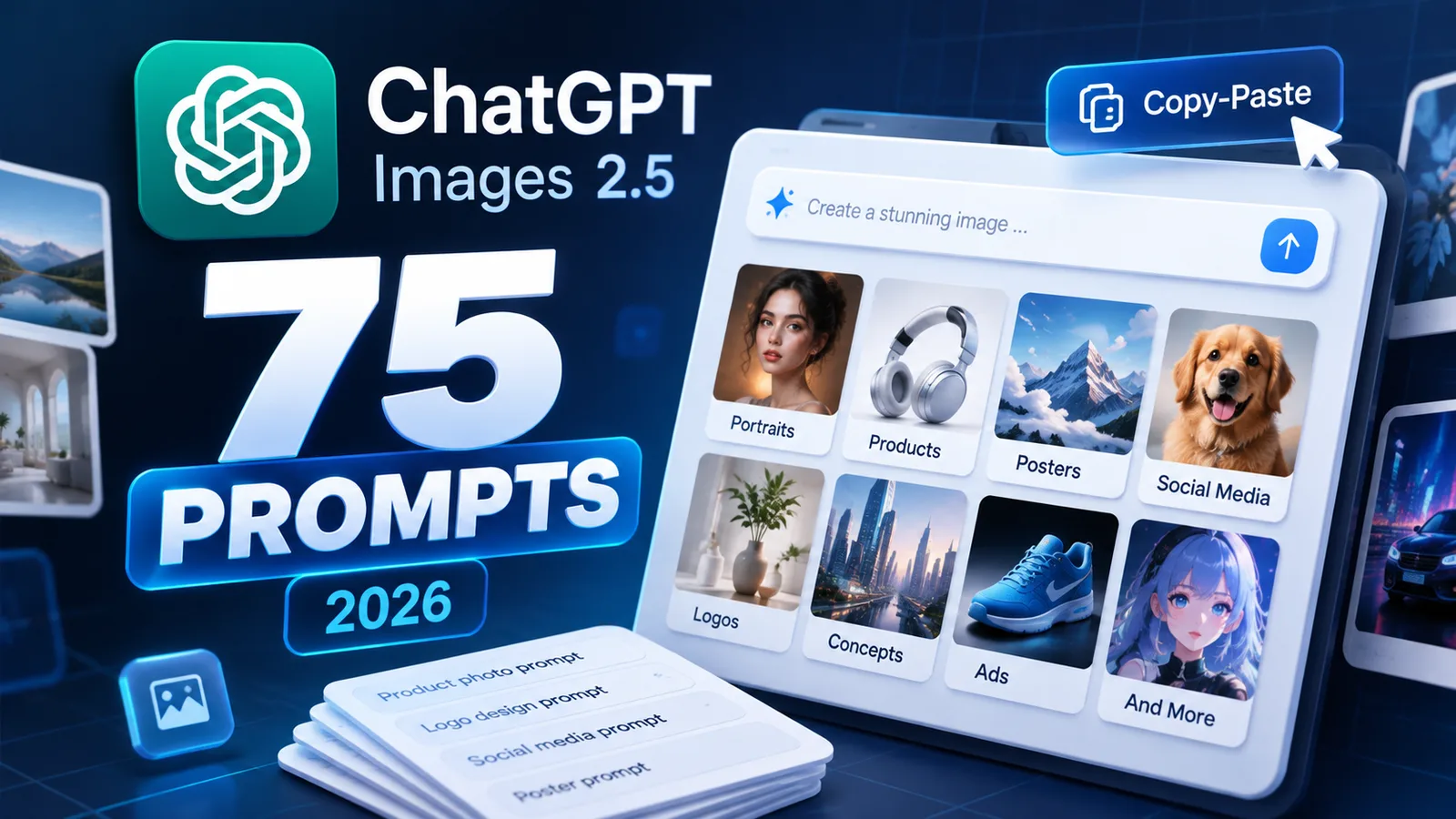 75 Best ChatGPT Images 2.5 Prompts 2026 (Copy-Paste)