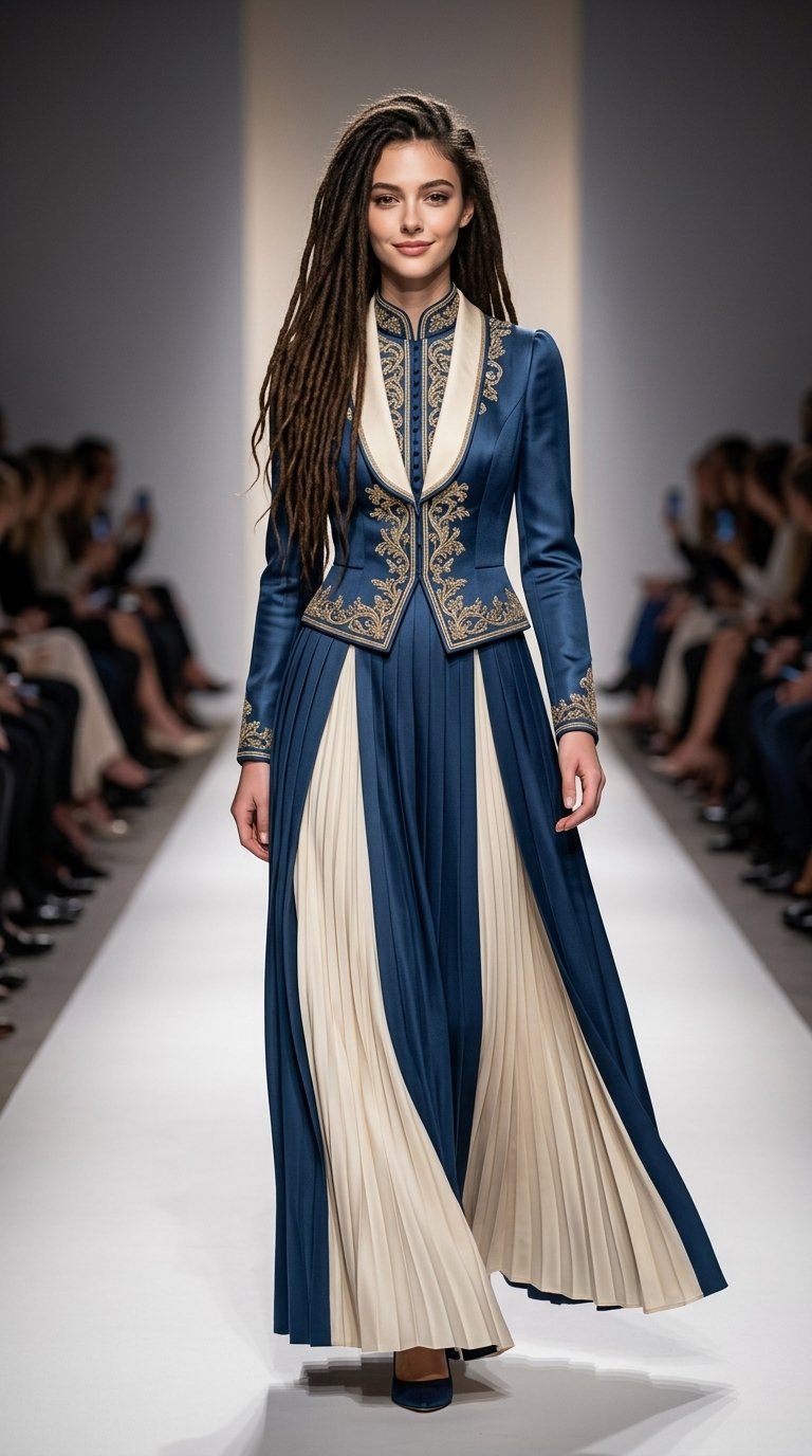 Full body fashion model of reference person, modest fashion (#485)