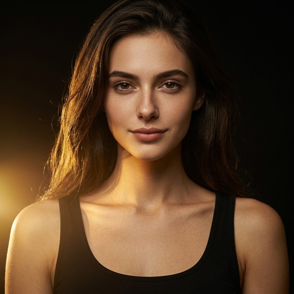 A close-up portrait of an elegant person as reference (#418)