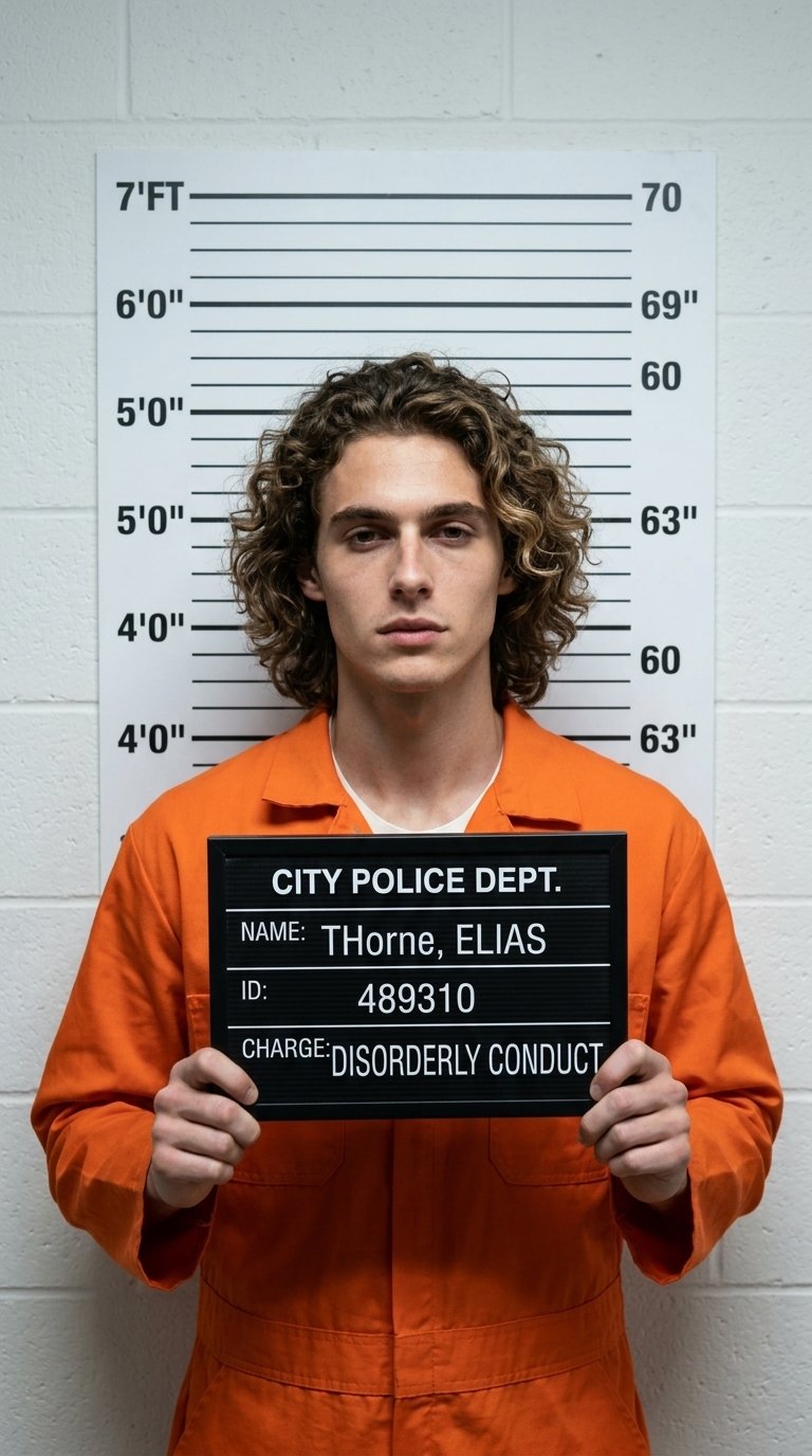 A real police mugshot photo of the uploaded person (#263)