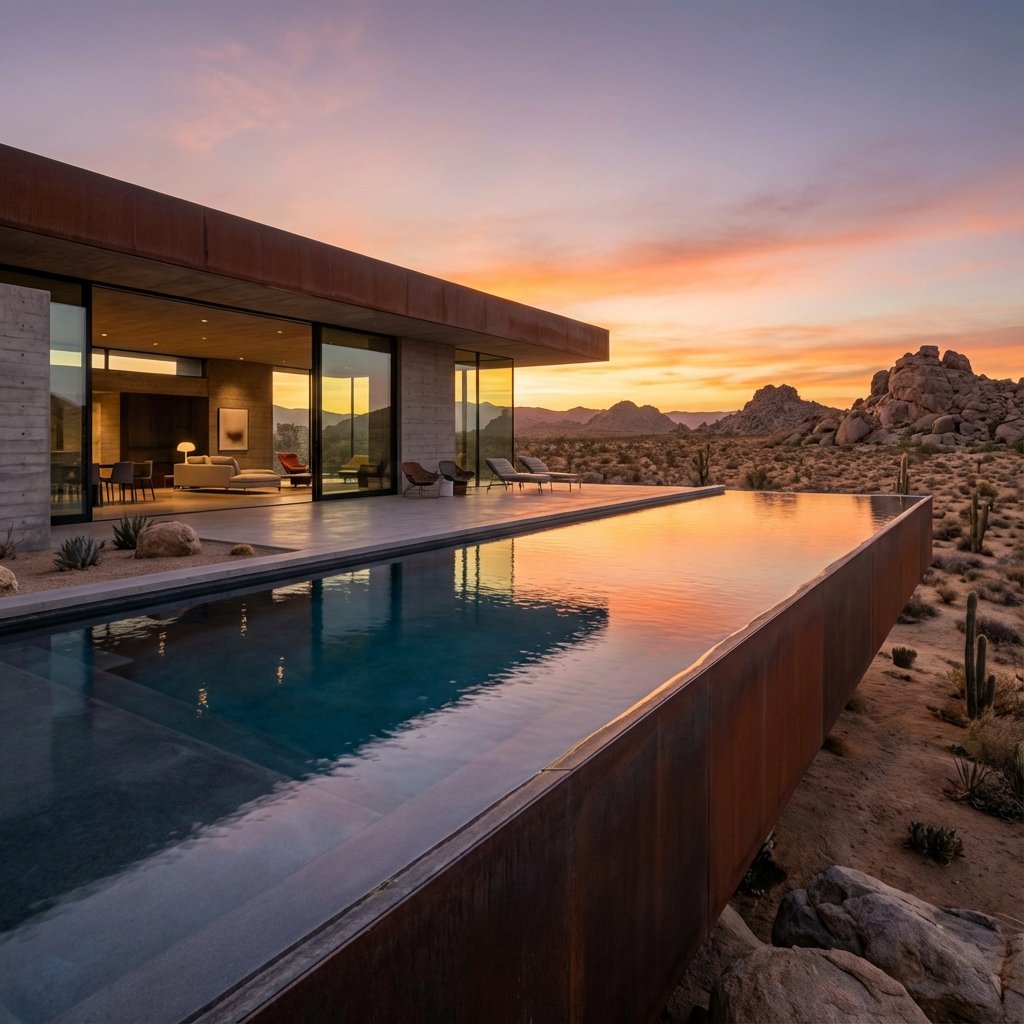 Architecture — Biophilic Futuristic Villa Embedded In An #856