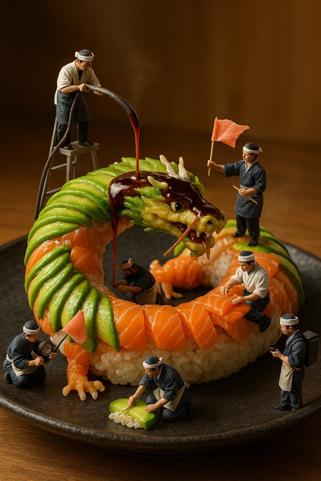 Dragon Roll Sushi Scene