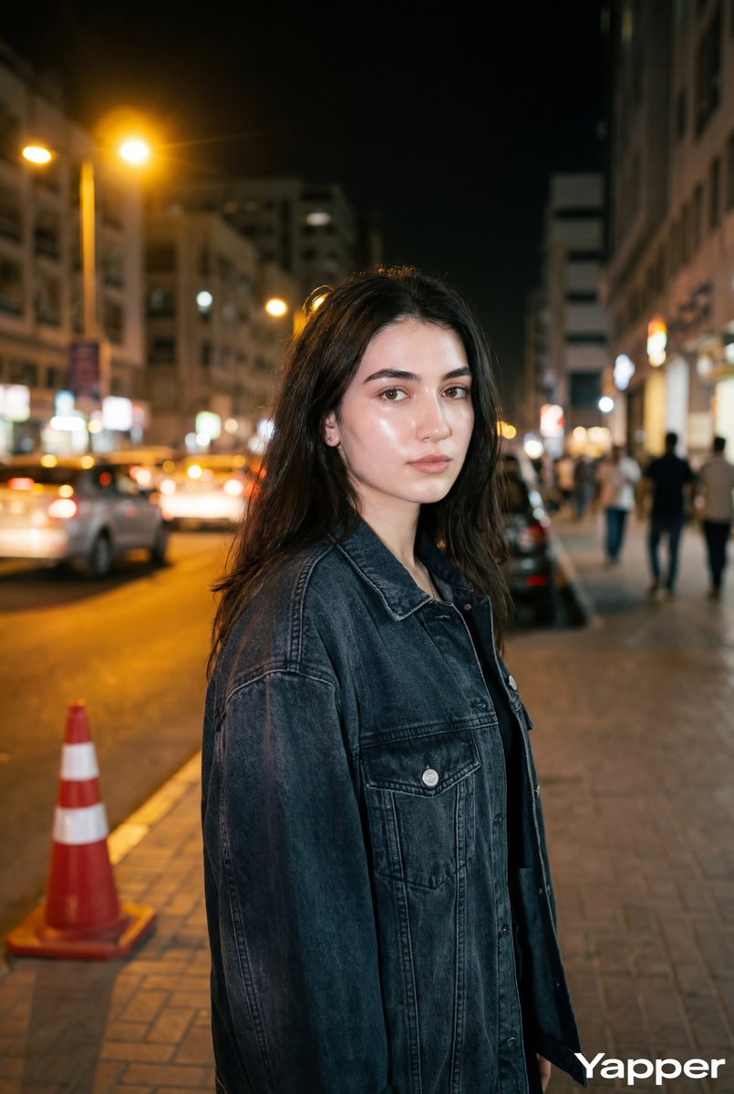 Night Street Portrait with Flash (#nb_1456)
