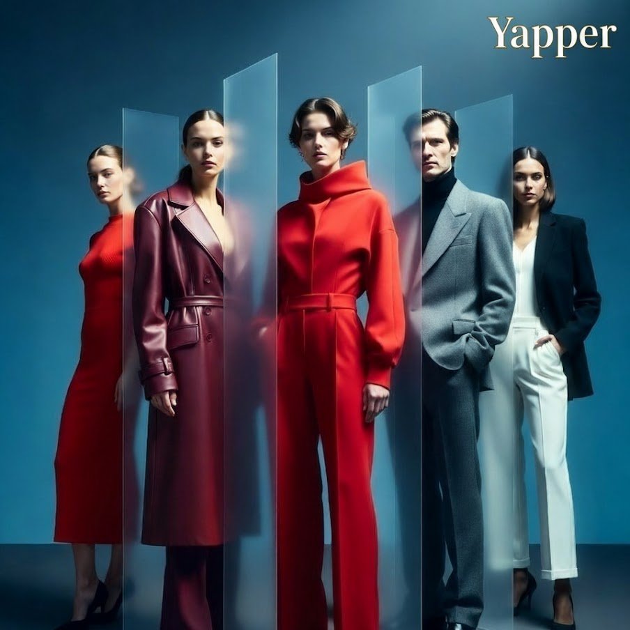 Modern Cinematic Poster with Five Stylish Models (#nb_1312)