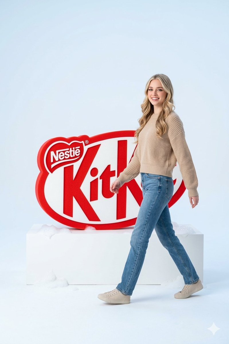 Premium KitKat Ad with Elegant Woman (#nb_1271)