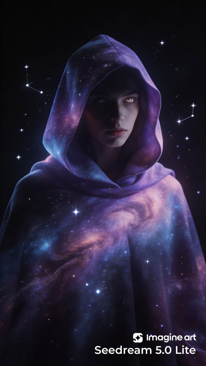 Mysterious Woman in Cosmic Cloak (#nb_1163)
