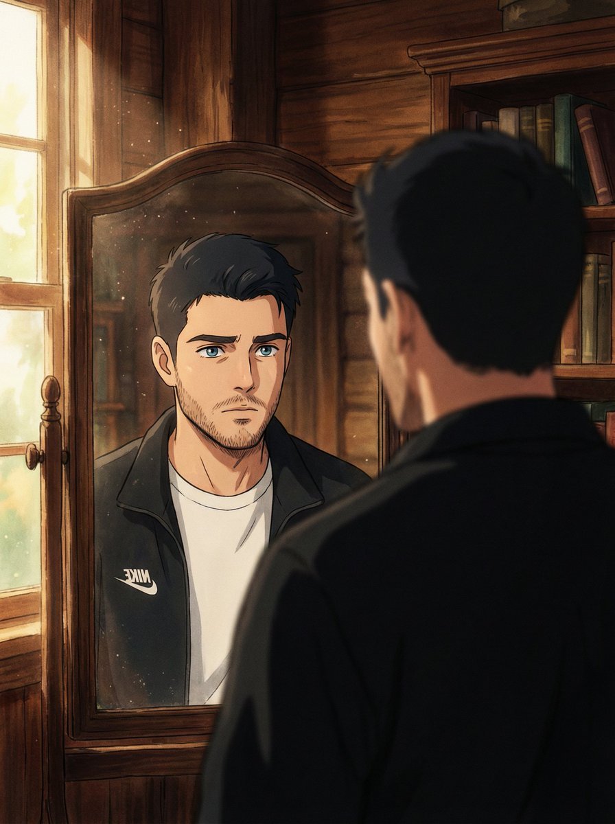 Cinematic Portrait of a Man with Ghibli Art Effects (#nb_1095)