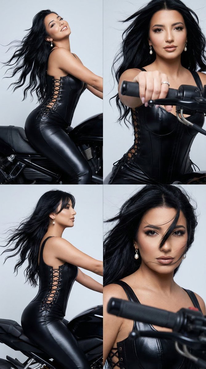 Motorcycle Femme Fatale Fashion Editorial Collage (#nb_1094)