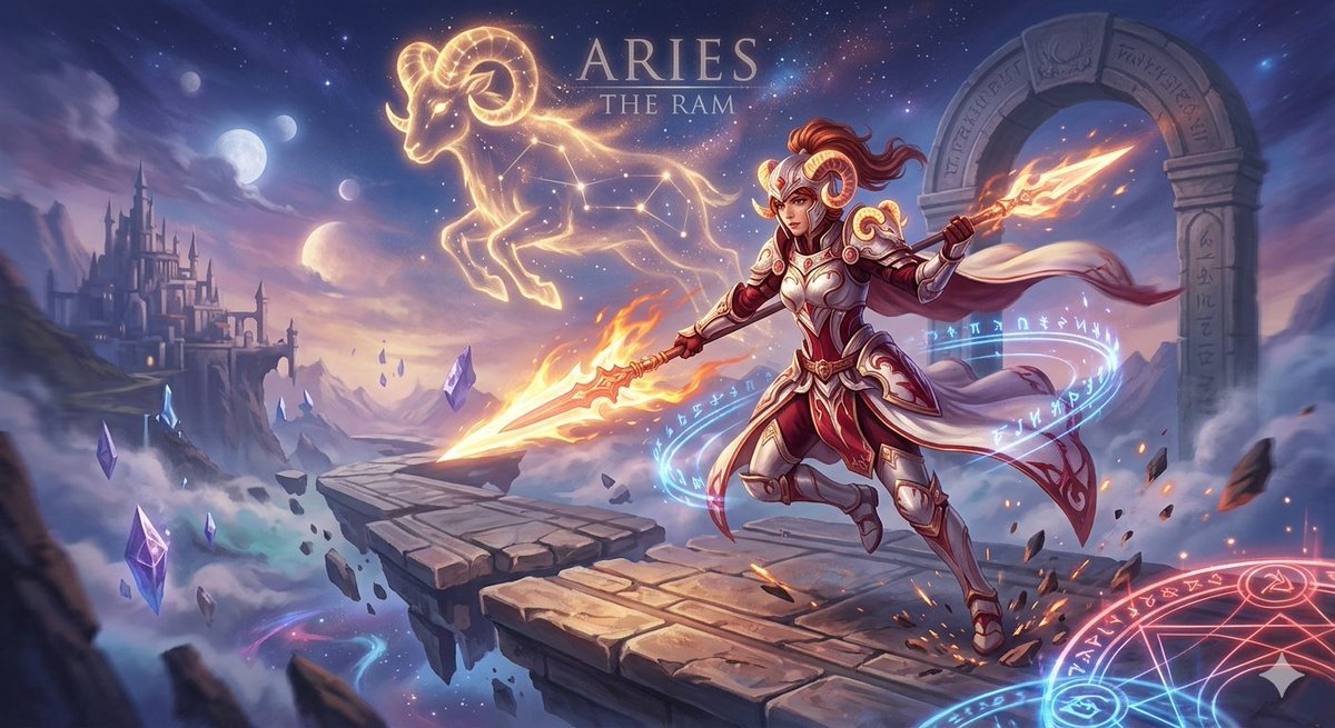 Aries Zodiac Sign with Mars Influence (#nb_1081)