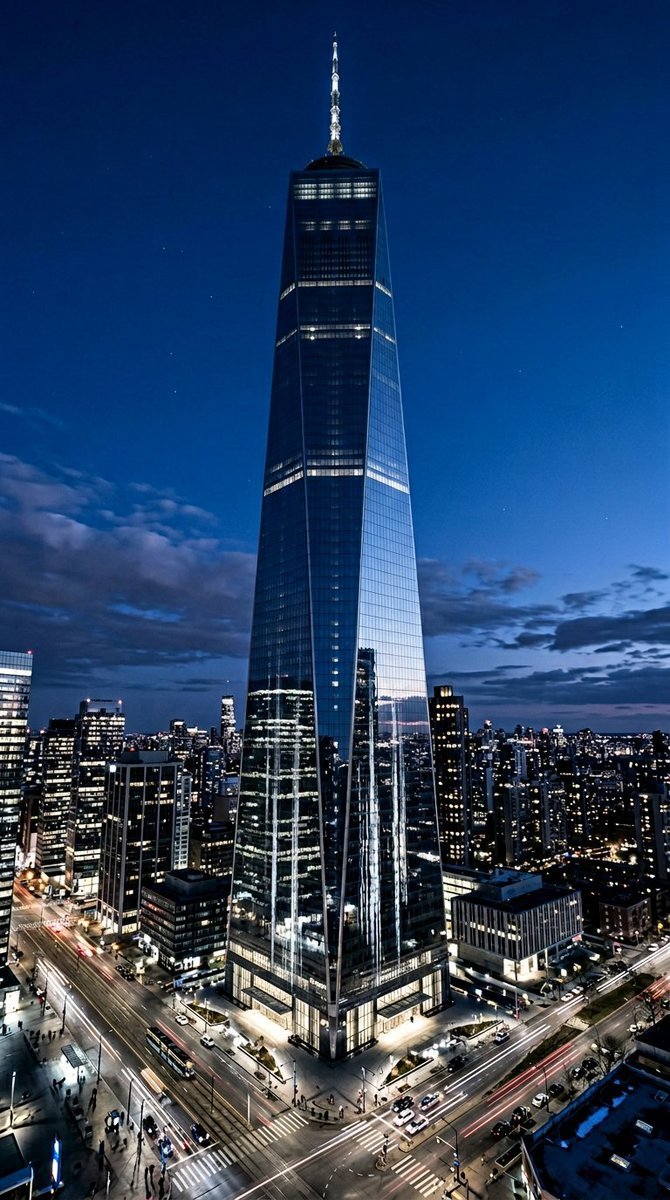Futuristic Skyscraper Cityscape at Blue Hour (#nb_1003)