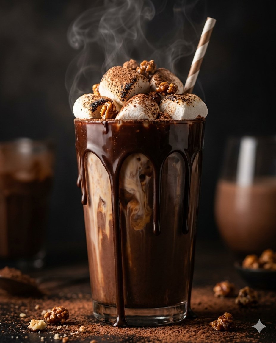 Decadent Chocolate Brownie Stack Food Photography (#nb_988)