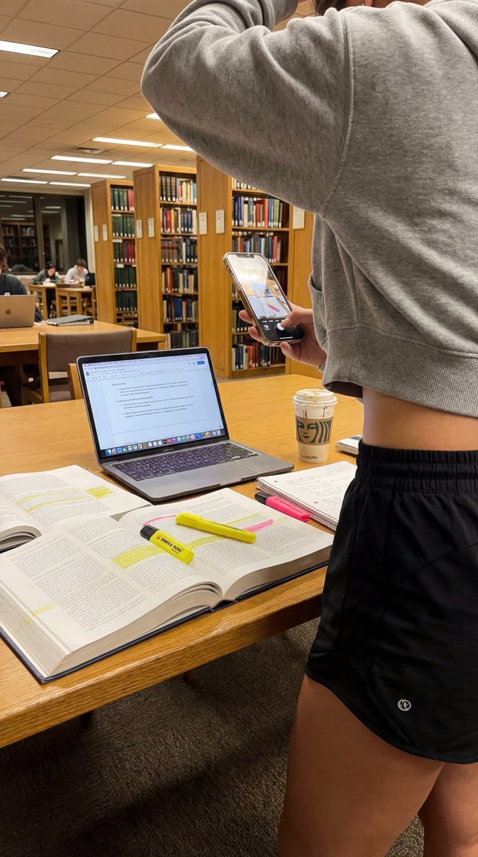 College Athlete Studying in Library, Snapchat Vibe (#nb_829)