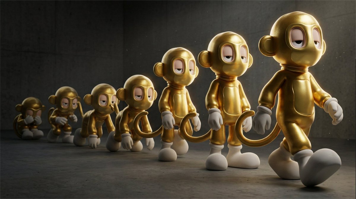 3D Toy Character Evolution Sequence (#nb_755)