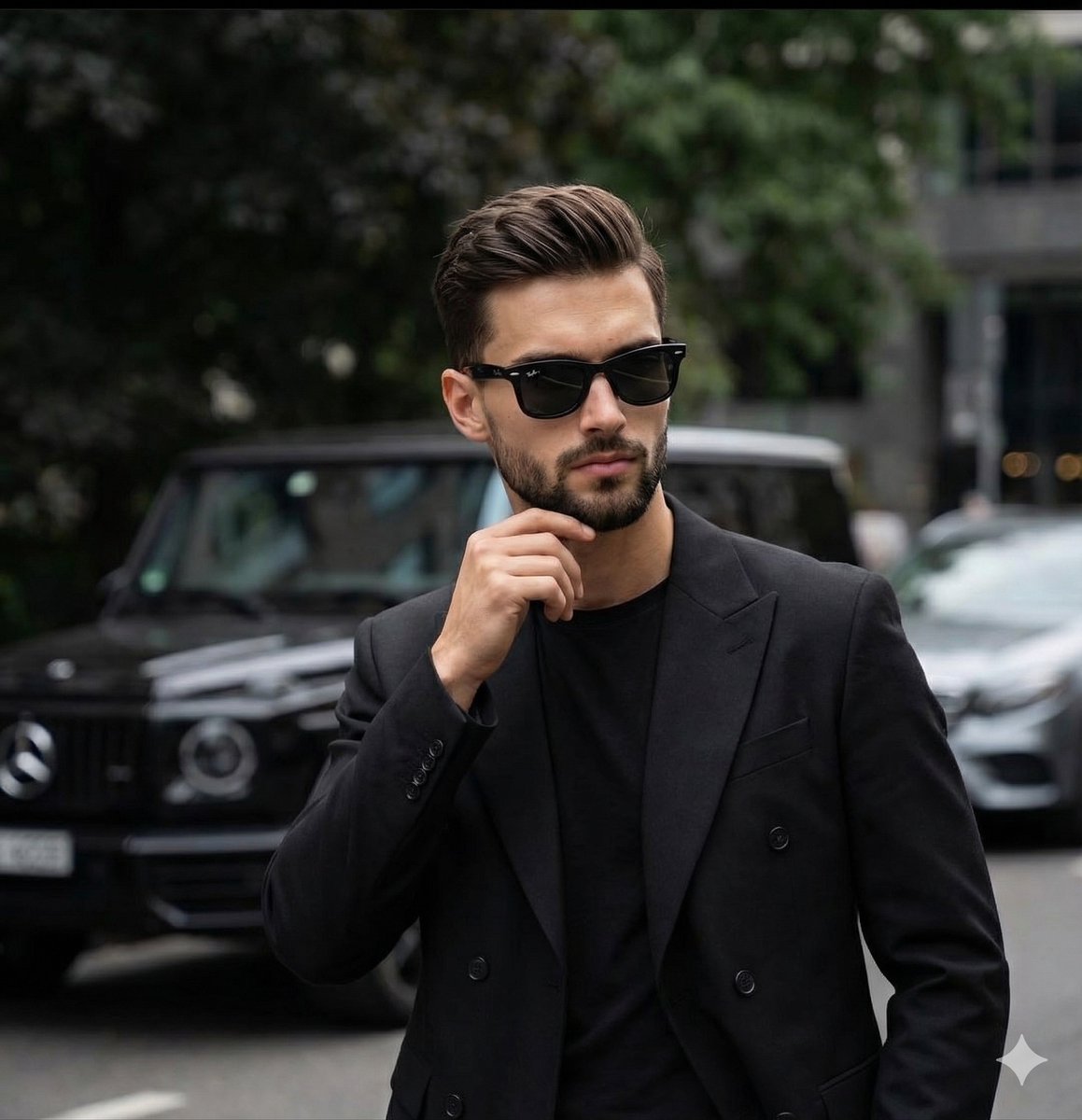 Editorial Portrait of a Man in a Black Suit (#nb_754)