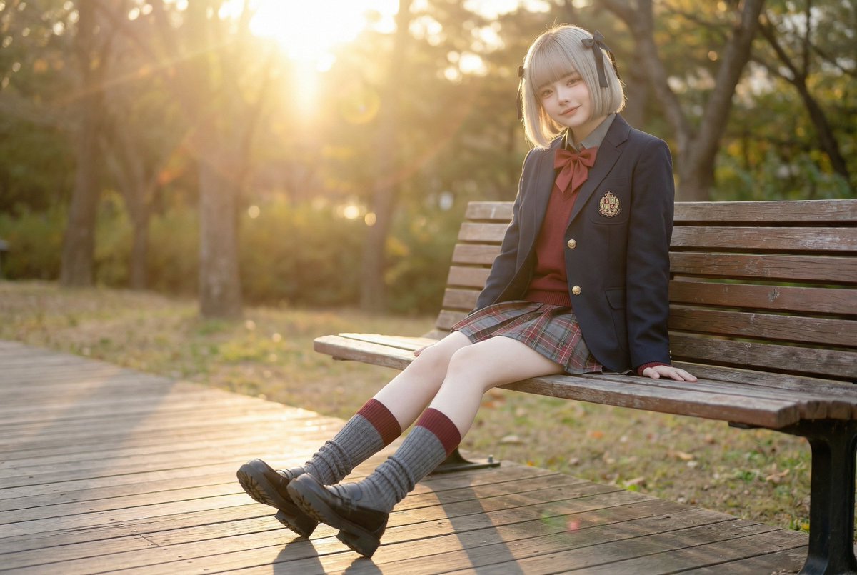 High School Girl Seaside Promenade Cinematic Video (#nb_568)