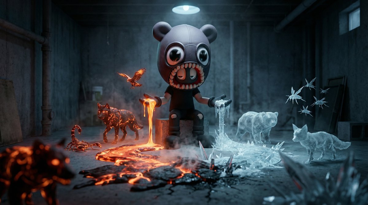 Cinematic Dark Fantasy: Elemental Birth in a Basement (#nb_314)