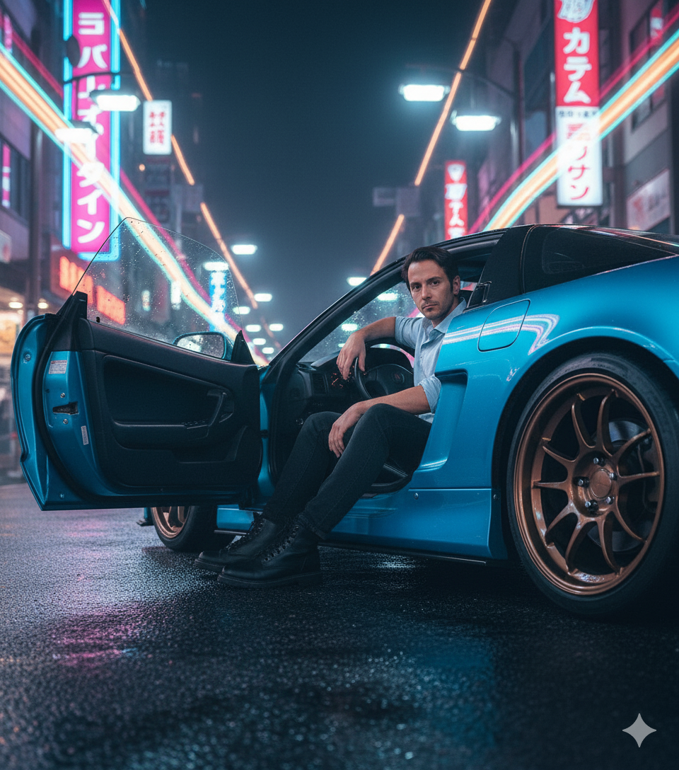 JDM Honda NSX on Neon Tokyo Street (#nb_279)