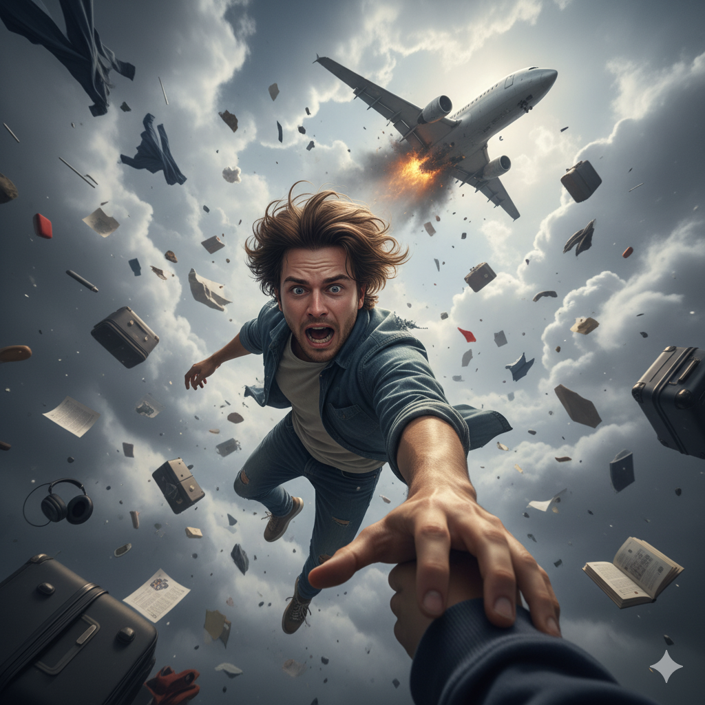 Person Falling from Exploding Plane (#nb_269)