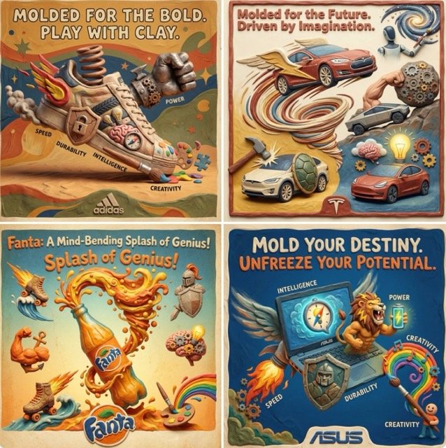 Surreal Clay-Sculpted Product Advertisement (#nb_164)