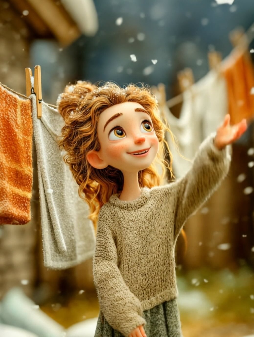 Cinematic Winter Portrait of Childlike Wonder (#nb_155)