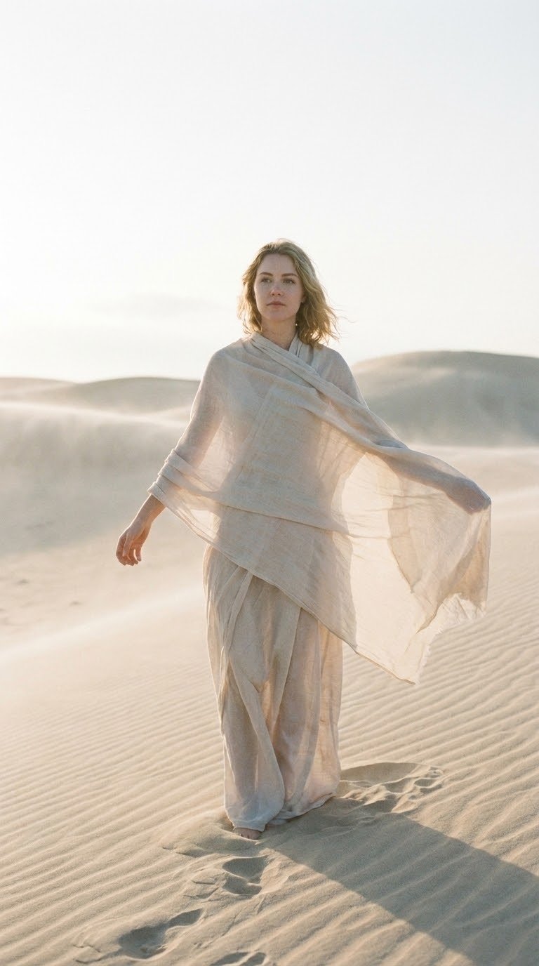Ethereal Dawn Portrait in Sand Dunes (#nb_146)
