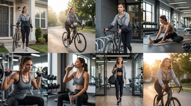 Cinematic 8-Photo Fitness Journey Collage (#nb_137)