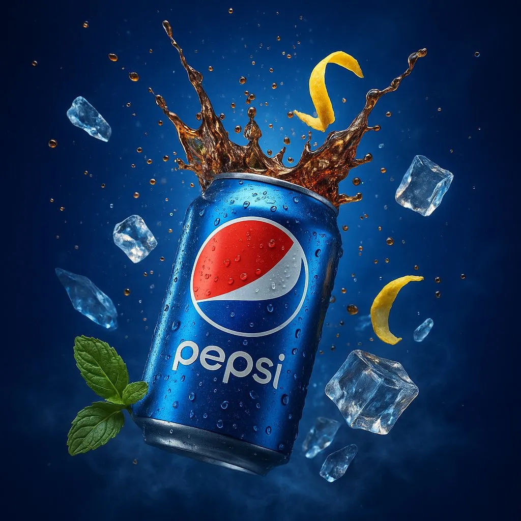 Hyper-realistic Pepsi Can Splash Advertisement (#nb_74)