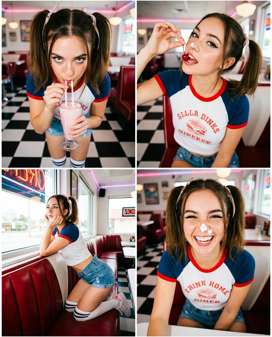 Retro Diner Influencer Photoshoot (#nb_37)