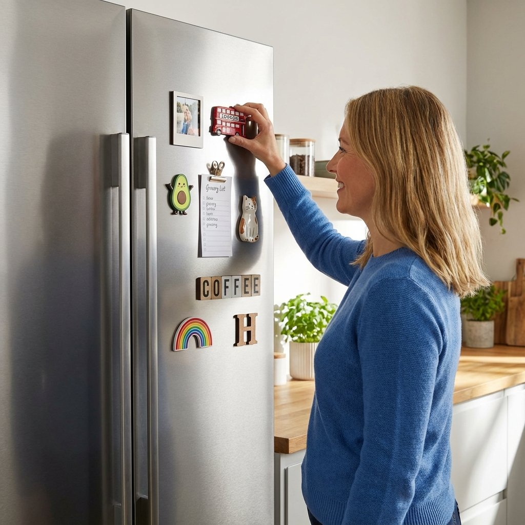 Show all 8 fridge magnets displayed randomly on (#pic_35)