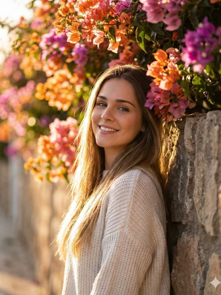 Golden hour floral portrait (#pp_14)