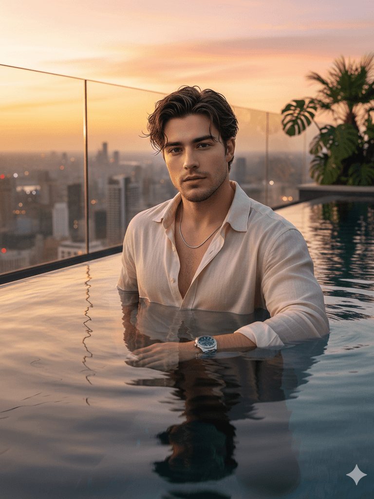 Sunset infinity pool elegance (#pp_51)