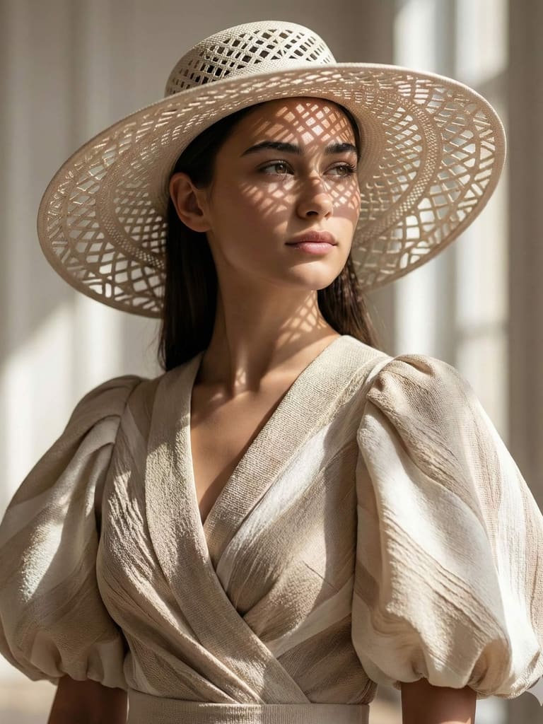Straw Hat and Puff Sleeves (#pp_74)