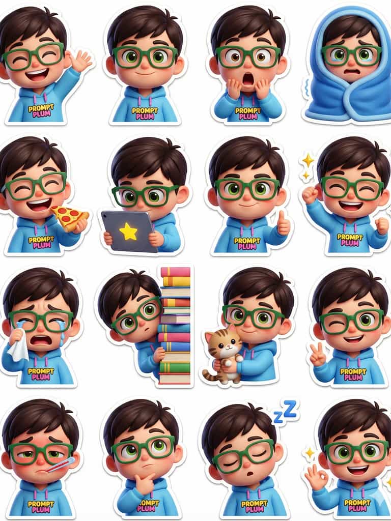3D Boy Sticker Pack (#pp_480)