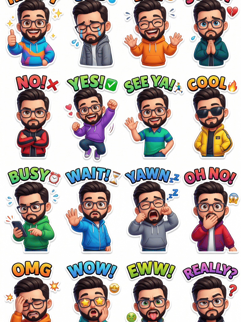 3D Avatar Sticker Pack (#pp_669)