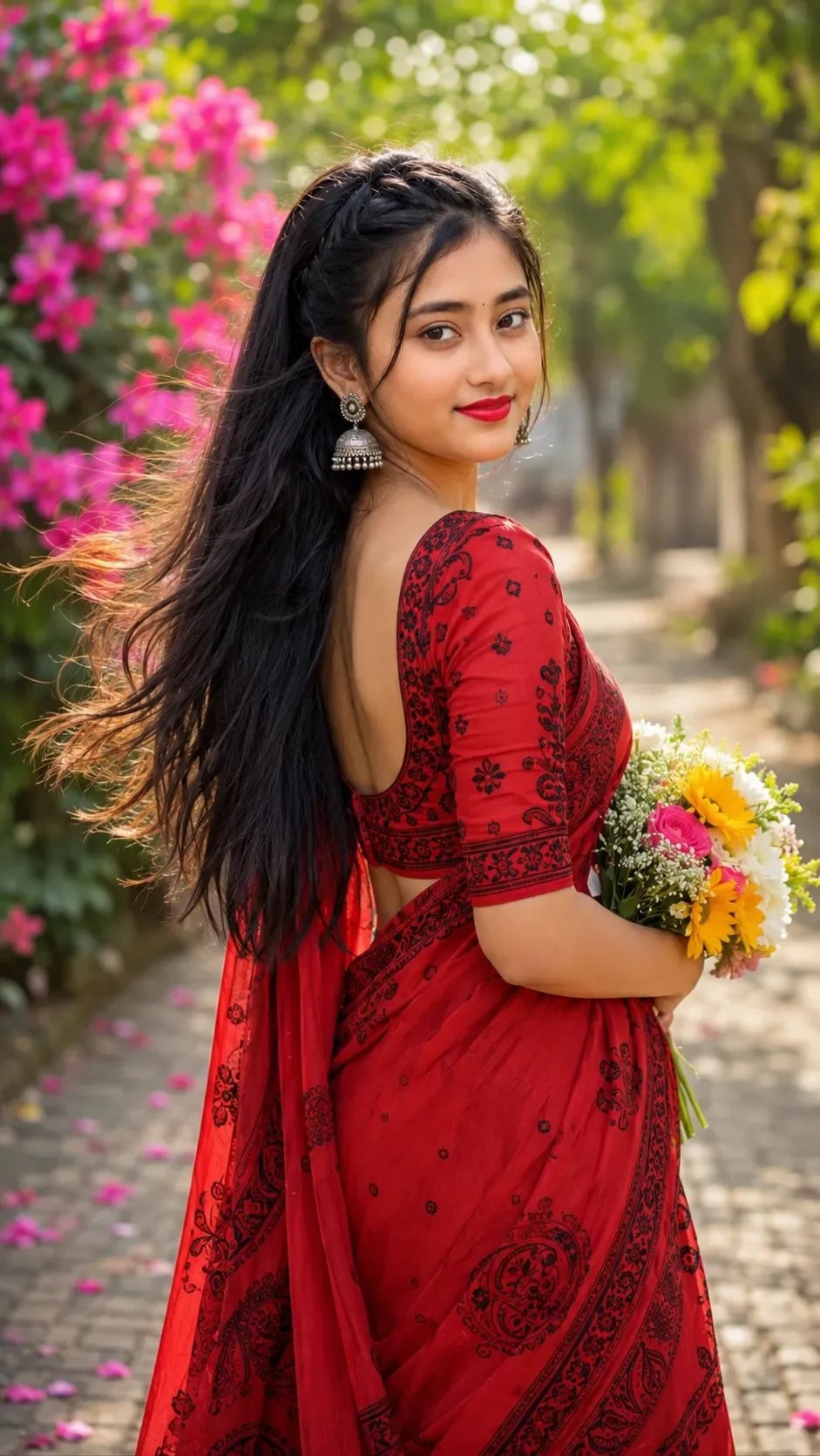 Asian woman in saree