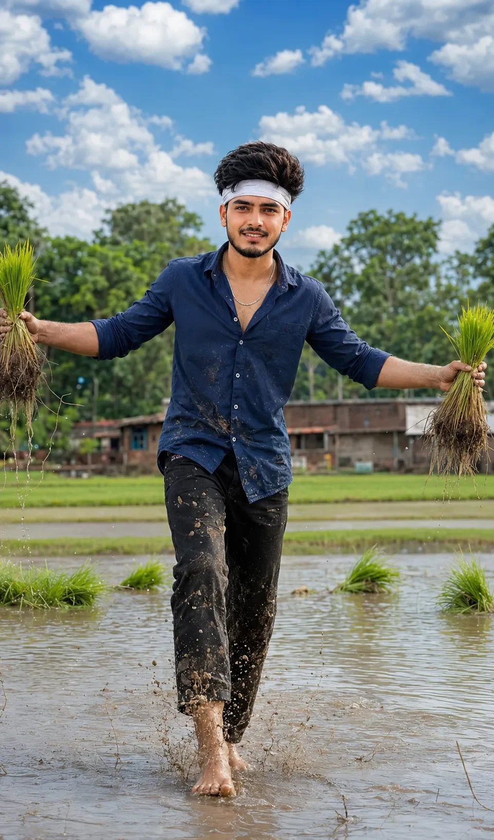 Boy in Rice Paddy