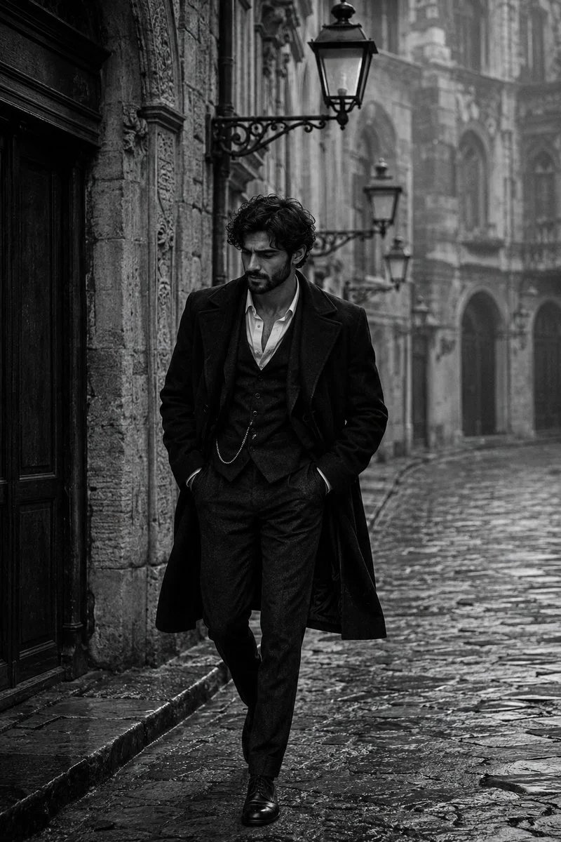 Cinematic B&W European Street
