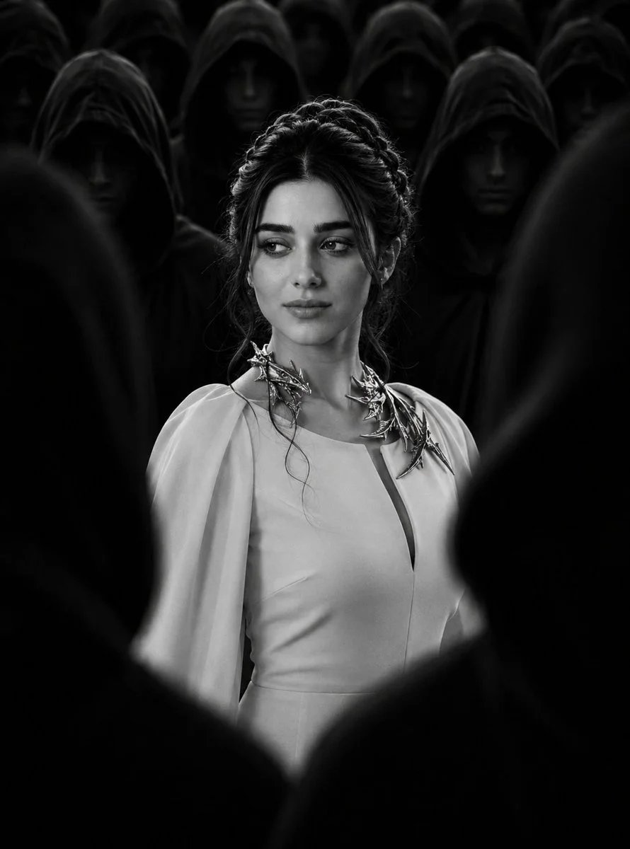 Cinematic B&W Fantasy Portrait