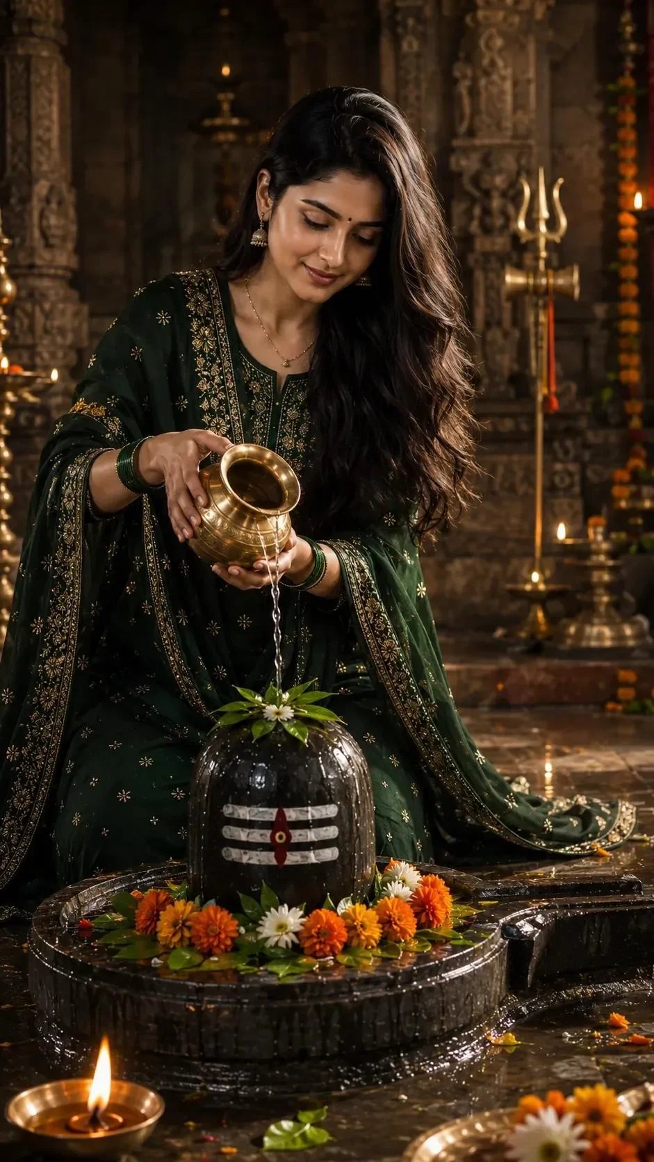 Devotional Indian Woman Portrait