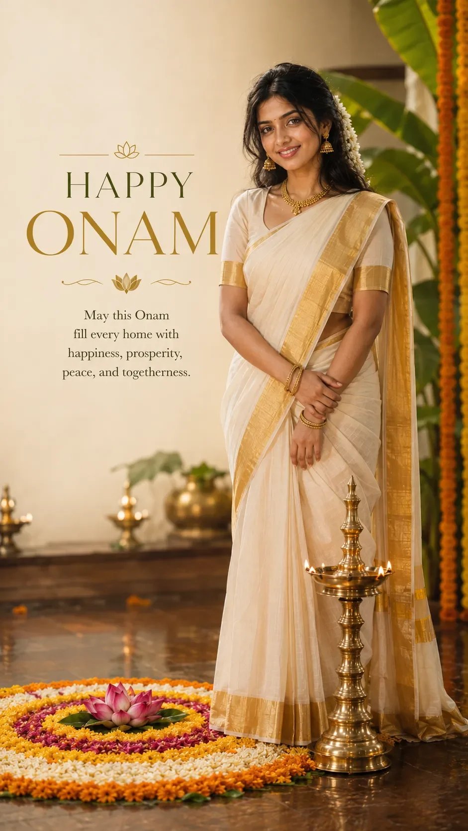 Elegant Onam Poster Design