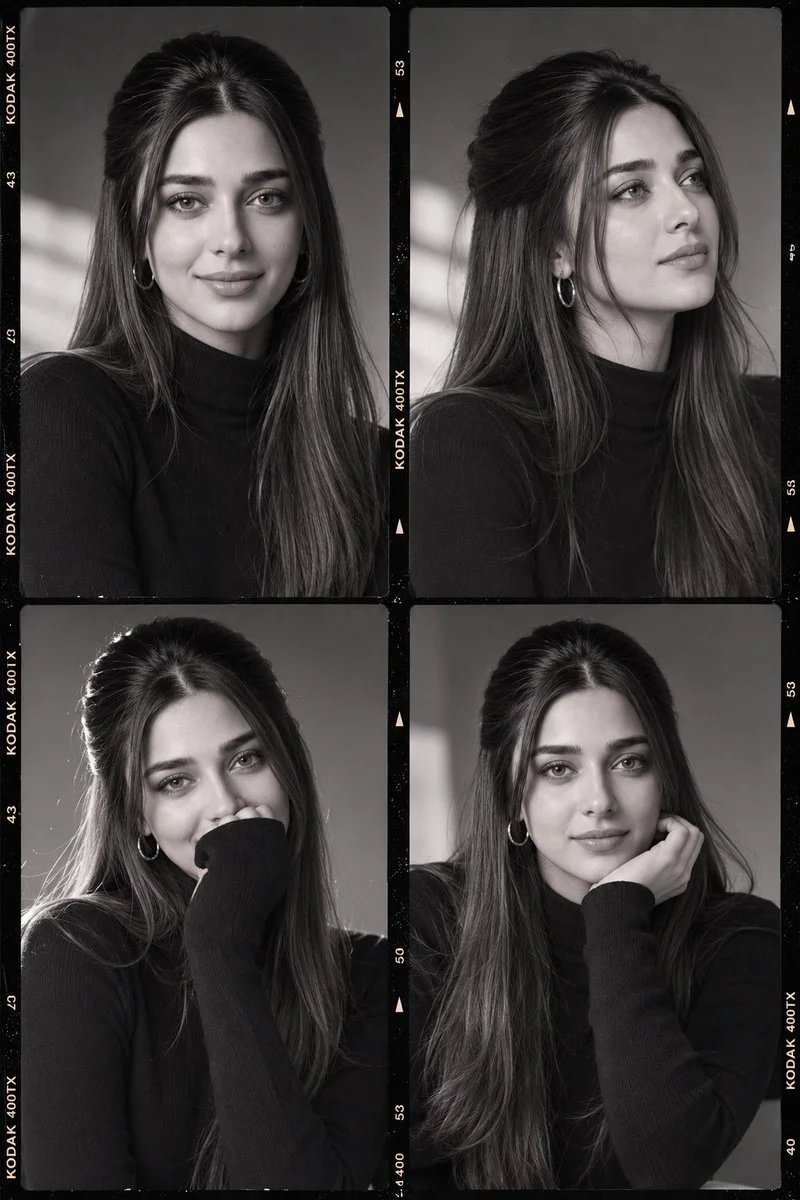 Fashion Contact Sheet Portrait