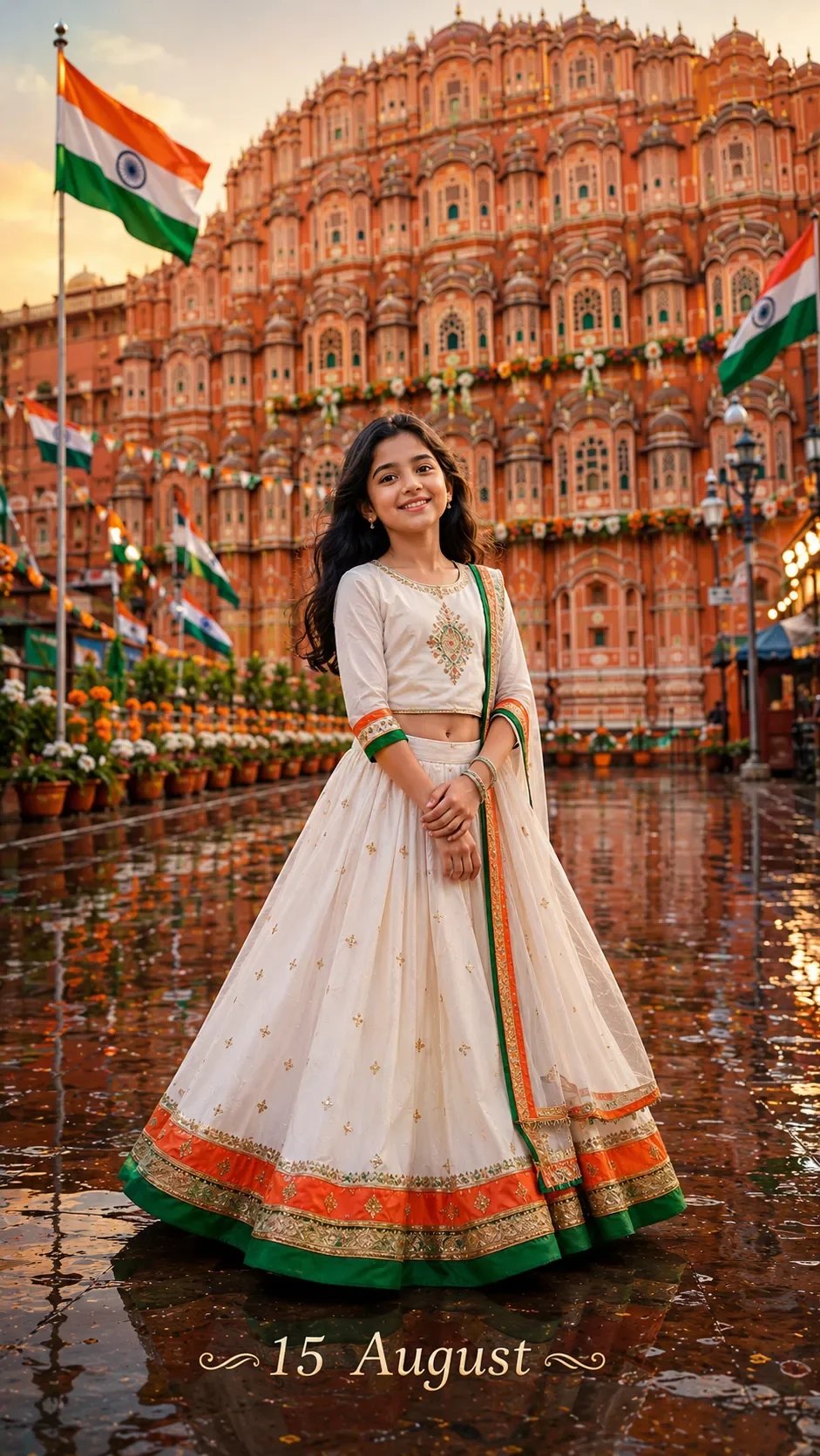 Indian girl in Hawa Mahal