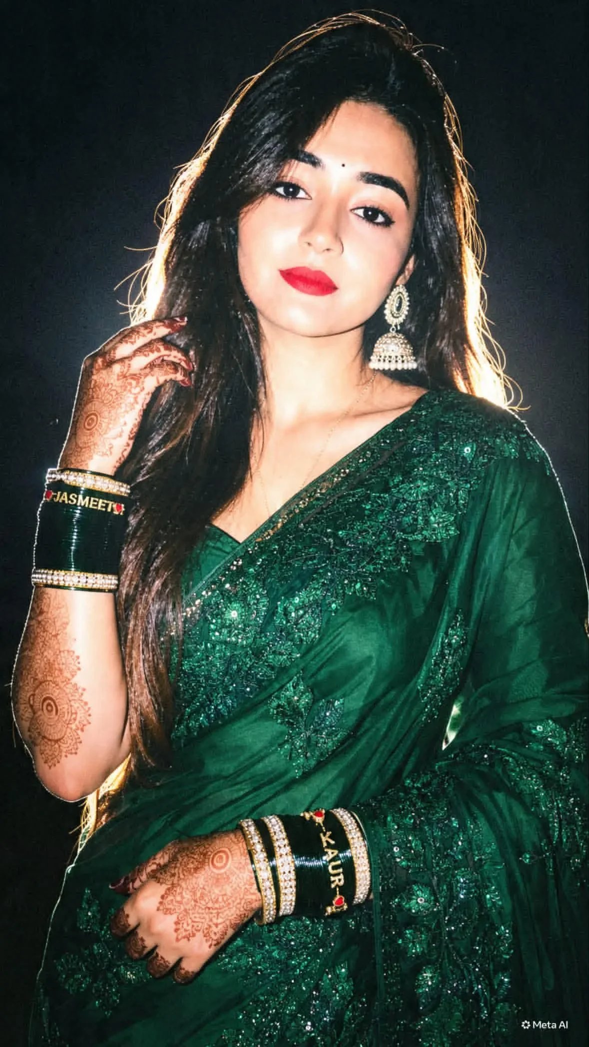 Indian woman portrait saree