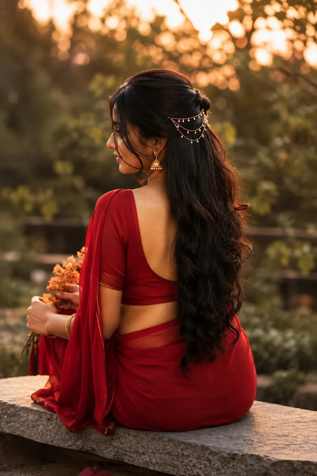 Indian Woman Saree Portrait