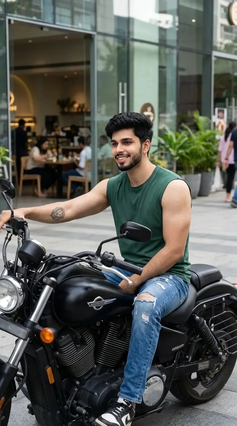 Man on Motorcycle