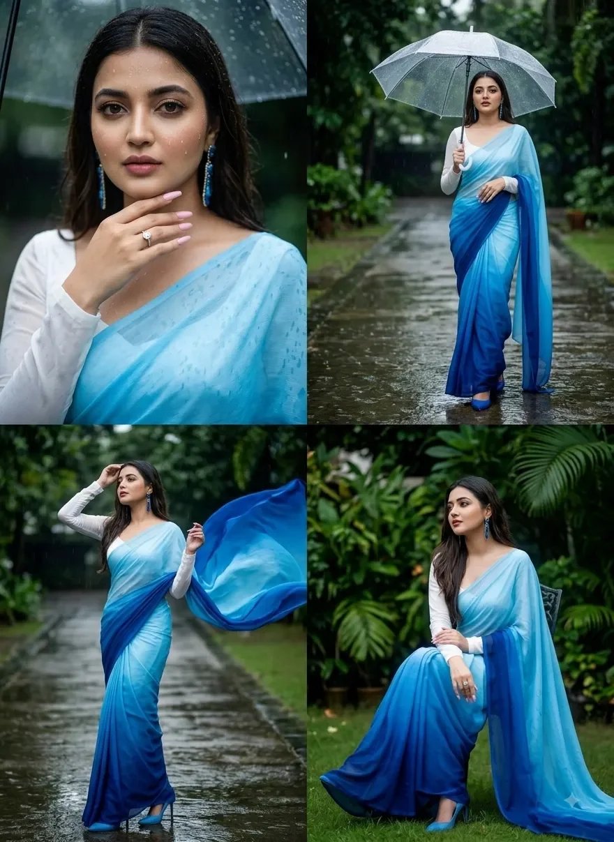 Monsoon Fashion Editorial Collage