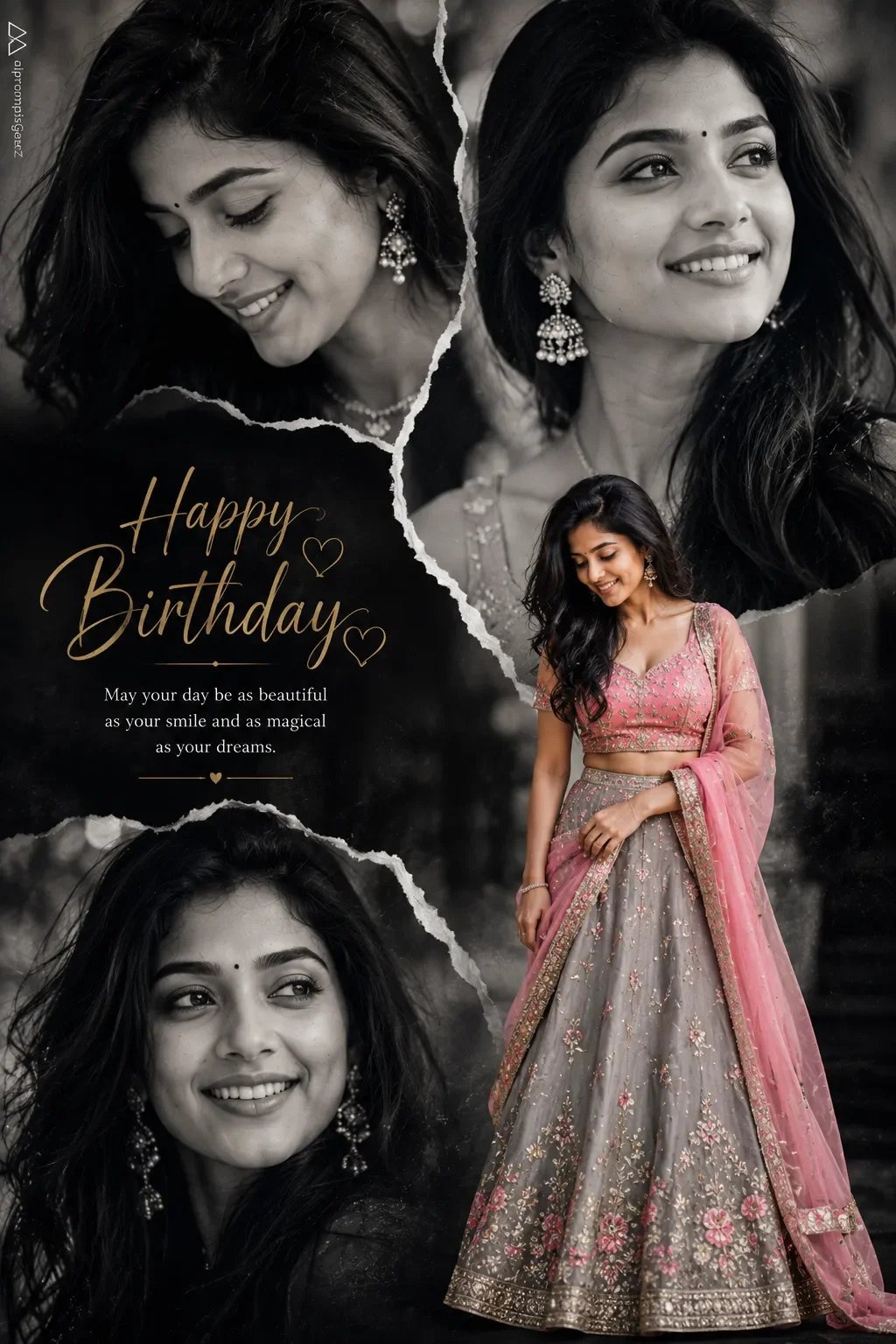 Realistic Birthday Collage AI