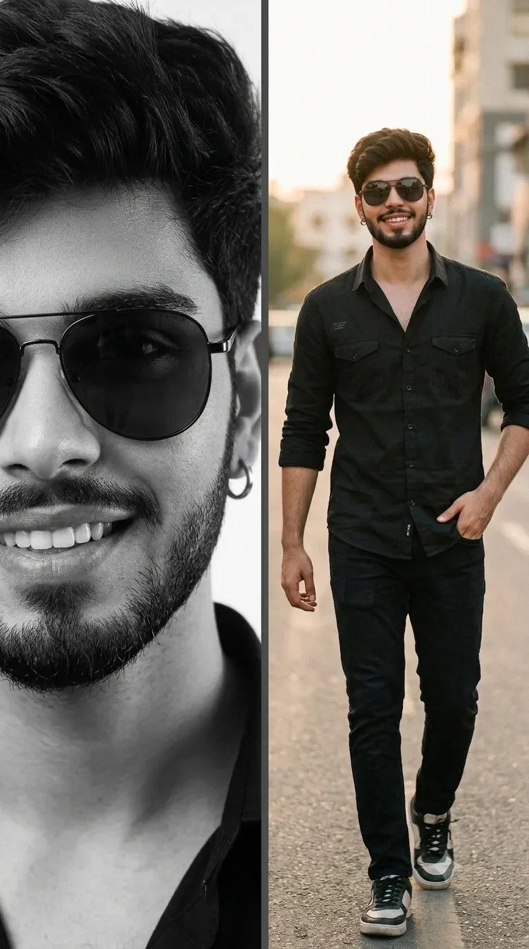 South Asian man collage