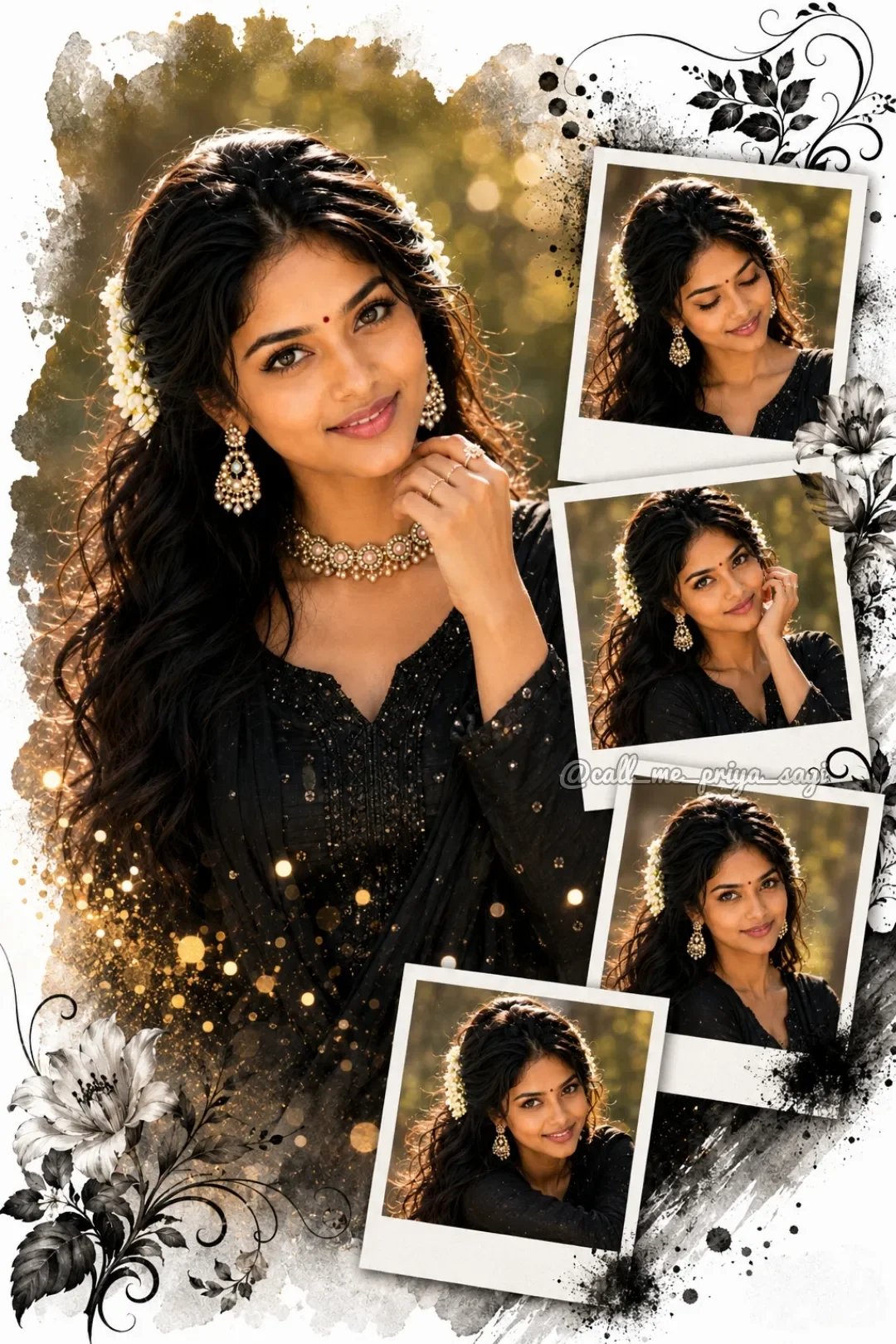 South Asian woman collage