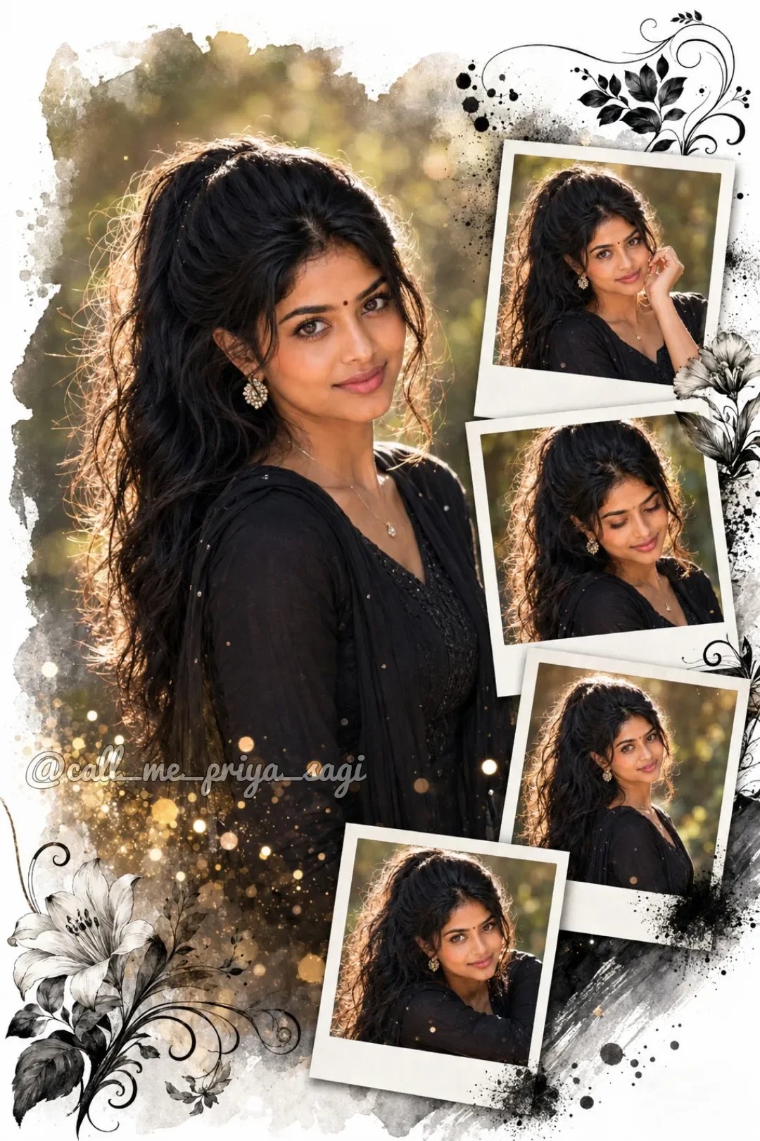 South Asian Woman Portrait Collage